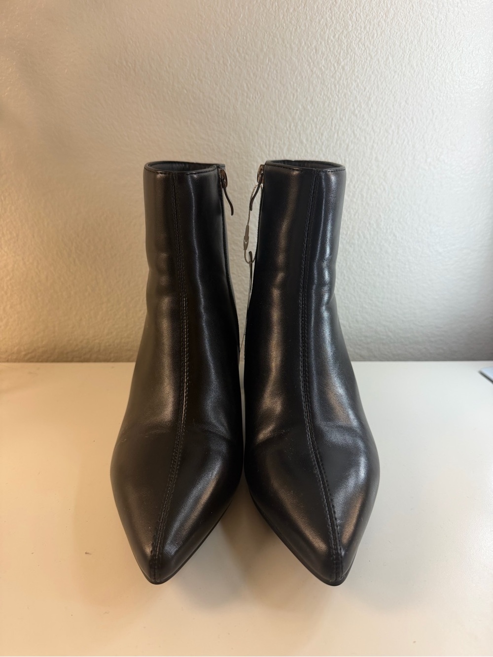 Women's Black Pointed-Toe Ankle Boots